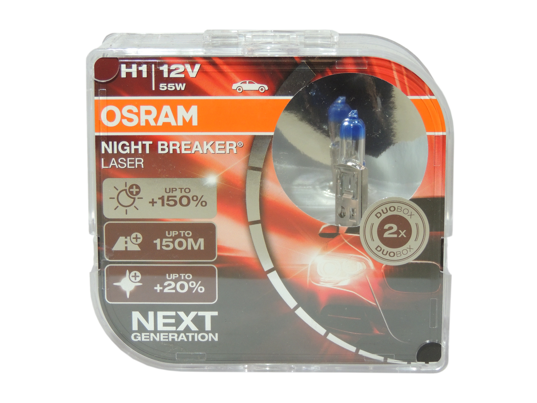 Bombillo osram H1 (150%) night breaker laser 12V 55W